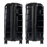 Olympus 3PC Artemis Luggage Set Hard Shell Suitcase ABS+PC - Jet Black - Low Angle