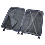 Olympus 3PC Eos Luggage Set Hard Shell Suitcase ABS+PC - Blue - Close-Up Angle