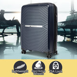 Olympus Astra 29in Lightweight Hard Shell Suitcase - Aegean Blue - Side View