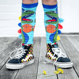 MADMIA Dinosaur Socks With Spikes Kids & Adults Age 6 - 99 - Top-Down View