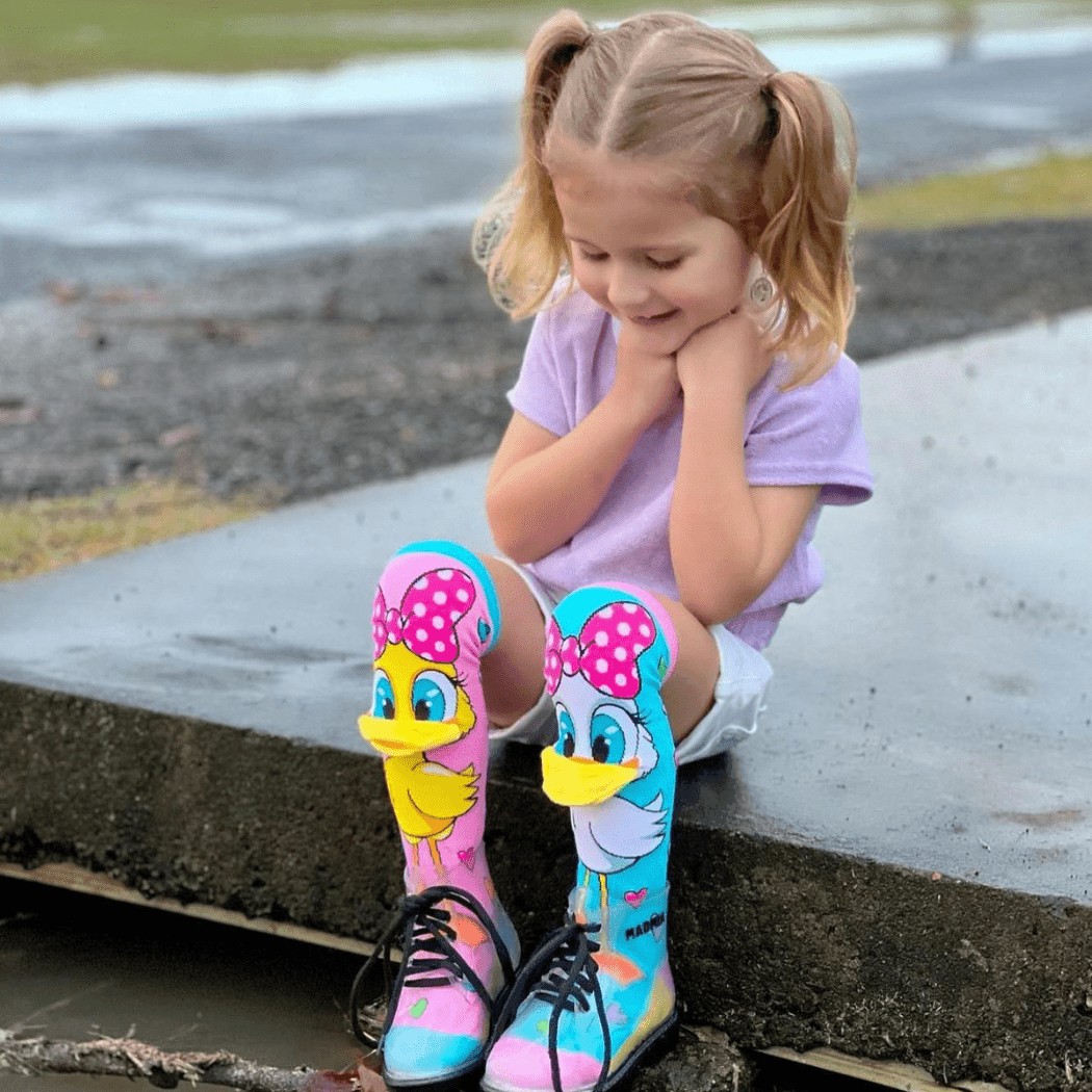 MADMIA Fluffy Duck Socks With Bill Toddler Ages 3 - 5-2006733343789551619