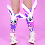 MADMIA Funny Bunny Socks With Ears Toddler Ages 3 - 5 - Close-Up Angle