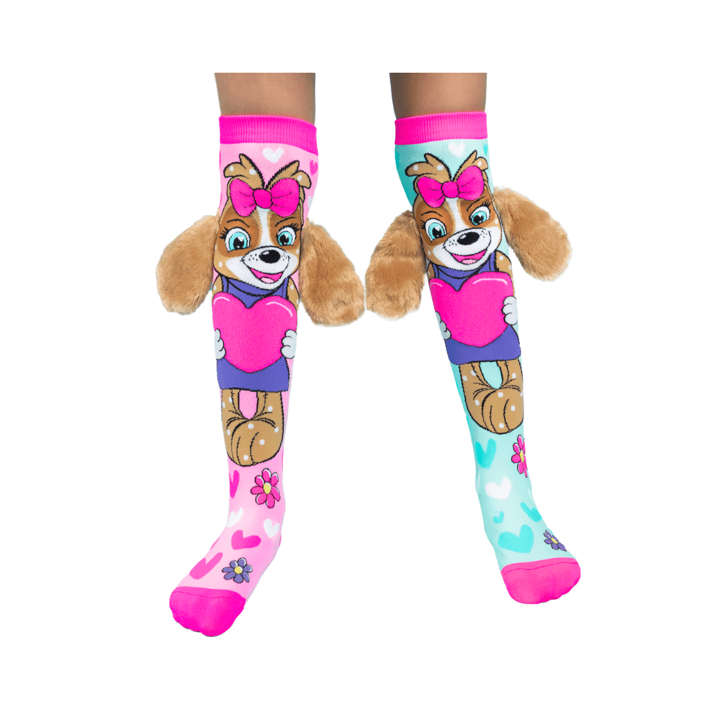 MADMIA Puppy Love Socks With Ears Kids & Adults Age 6 - 99-2006733342967468032