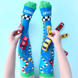 MADMIA Racing Cars Socks With Plush Cars Kids & Adults Age 6 - 99-2006733343613390850