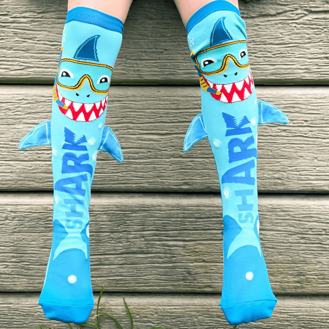 MADMIA Shark Socks With Spikes Kids & Adults Age 6 - 99-2006733343273652225
