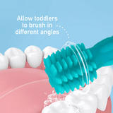 Marcus & Marcus -12M+ Self Training 360' Toothbrushes Ollie the Elephant green - Side View