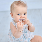 Marcus & Marcus- 6M+ Baby Teething Toothbrush Lola the Giraffe-Yellow - Side View