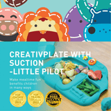 Marcus & Marcus - Creative Plate Suction Plate Lucas Blue - Rear View