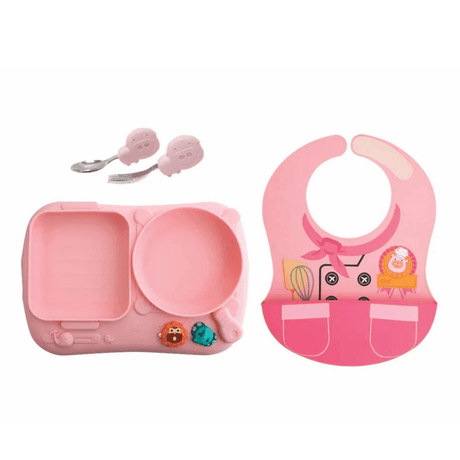 Marcus & Marcus - Creative Plate Toddler Mealtime Set Lola Yellow-1954803147943841792