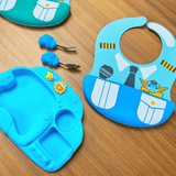 Marcus & Marcus - Creative Plate Toddler Mealtime Set Lola Yellow - Side View