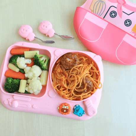 Marcus & Marcus - Creative Plate Toddler Mealtime Set Lola Yellow-1954803147943841796