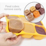 Marcus & Marcus-Food Cube Tray (1 o.z. x 8) Lucas the Hippo- Blue