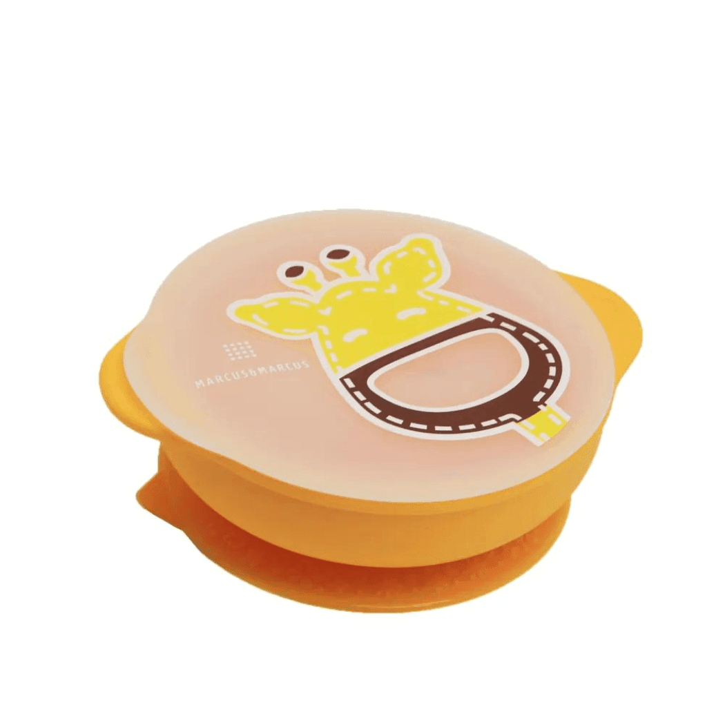 Marcus & Marcus - Sunction Bowl with Lid Lola the Giraffe-Yellow-1928303309106581504