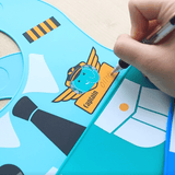 Marcus & Marcus -Wide Coverage Creative Toddler Bibs Lucas Blue