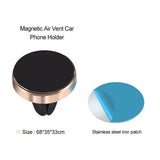 Magnetic Air Vent Mount - Gold - Rear View