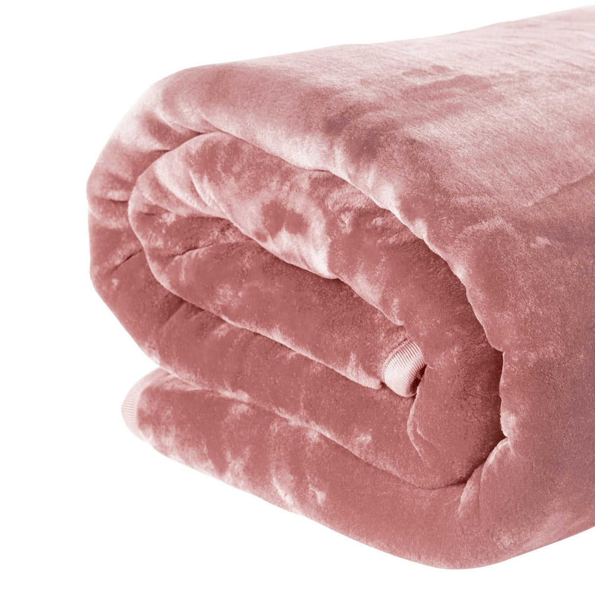 Laura Hill 600GSM Faux Mink Blanket Double-Sided Throw Queen Size - Pink