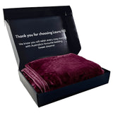 Laura Hill 600GSM Faux Mink Blanket Double-Sided Throw Queen Size - Purple - Close-Up Angle