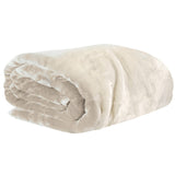 Laura Hill XL Double-Sided Oversized Faux Mink Blanket 305x305cm Beige - Front View