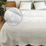 Laura Hill XL Double-Sided Oversized Faux Mink Blanket 305x305cm Beige - Top-Down View