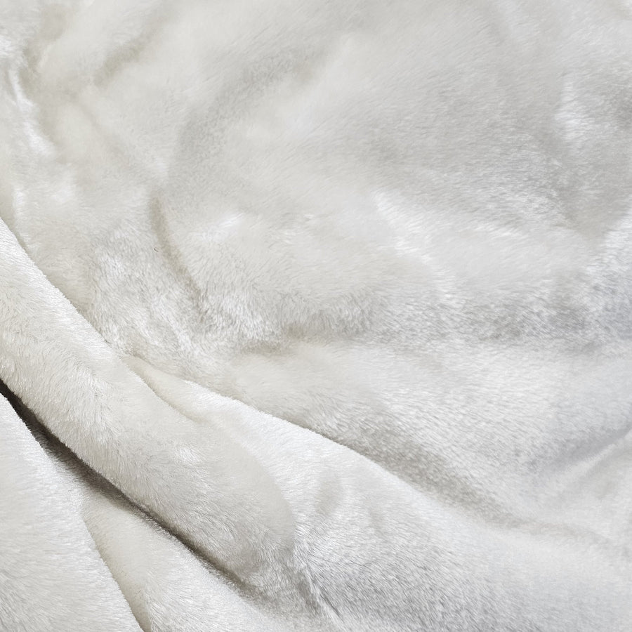 Laura Hill XL Double-Sided Oversized Faux Mink Blanket 305x305cm Beige