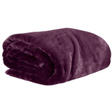 Laura Hill XL Double-Sided Oversized Faux Mink Blanket 305x305cm Purple - Front View