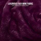 Laura Hill XL Double-Sided Oversized Faux Mink Blanket 305x305cm Purple