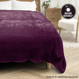 Laura Hill XL Double-Sided Oversized Faux Mink Blanket 305x305cm Purple - Extra Image