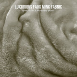 Laura Hill XL Double-Sided Oversized Faux Mink Blanket 305x305cm Olive - Close-Up Angle