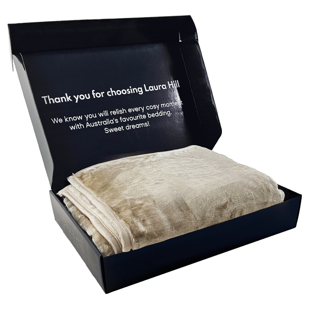 Laura Hill 600-GSM Mink Blanket Queen Size Double-Sided Soft Plush Bed Faux Throw Rug 220 X 240