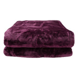 Laura Hill Faux Mink Blanket 800GSM Heavy Double-Sided - Purple - 45-Degree Angle