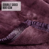 Laura Hill Faux Mink Blanket 800GSM Heavy Double-Sided - Purple