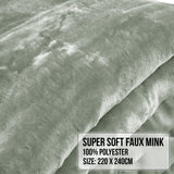 Laura Hill 800-GSM Mink Blanket Queen Size Double-Sided Soft Plush Bed Faux Throw Rug 220 X 240 - Close-Up Angle