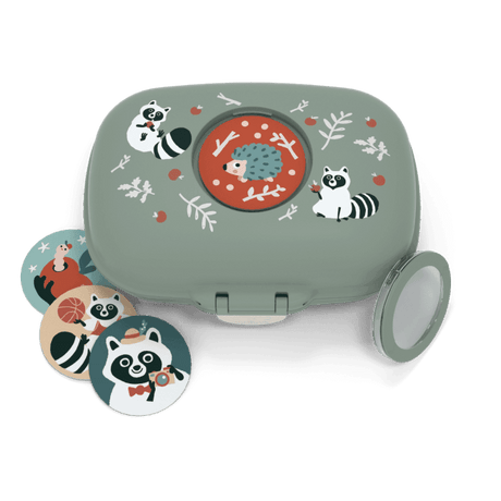 Monbento Gram Snack Box-Green Raccoon Green Raccoon-1954803050044592130