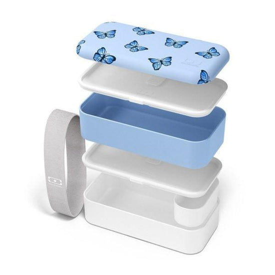 Monbento Original Graphic 1L Lunch Bento Box- Blue Butterfly Blue Butterfly-2006733335392555009