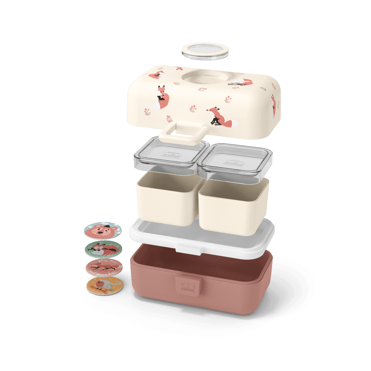 Monbento Tresor Graphic Kids's Bento Box- Cinnamon Fox Cinnamon Fox-1954803050740846595
