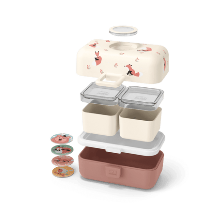 Monbento Tresor Graphic Kids's Bento Box- Cinnamon Fox Cinnamon Fox-1954803050740846595