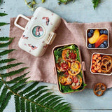 Monbento Tresor Graphic Kids's Bento Box- Cinnamon Fox Cinnamon Fox - Close-Up Angle