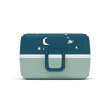 Monbento Tresor Graphic Kids's Bento Box- Cosmic Blue Cosmic Blue - Side View