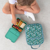 MONTII.CO Little Lunch Box Co | Bento Three - Apple - Top-Down View