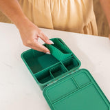 MONTII.CO Little Lunch Box Co | Bento Three - Apple - 45-Degree Angle