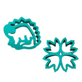 MONTII.CO Lunch Punch Sandwich Cutters | Dinosaurs - 45-Degree Angle