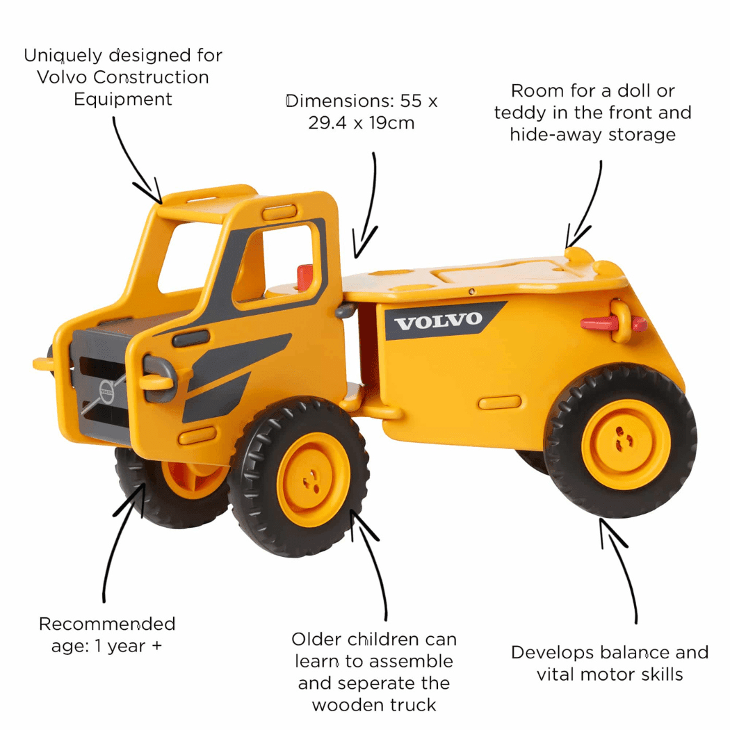 Moover Volvo Ride- On Truck- Yellow-1954803122111123458