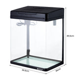 21L Complete Aquarium Kit With Bio Filter System LED Kit Curved Design - Top-Down View