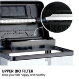 21L Complete Aquarium Kit With Bio Filter System LED Kit Curved Design - 45-Degree Angle