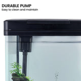 21L Complete Aquarium Kit With Bio Filter System LED Kit Curved Design - Close-Up Angle