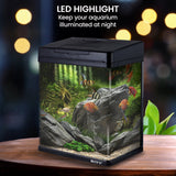 21L Complete Aquarium Kit With Bio Filter System LED Kit Curved Design - Extra Image