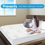 Laura Hill Bamboo Mattress Protector- King Single - Rear View