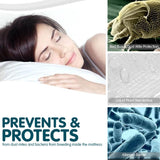 Laura Hill Cool Max Mattress Protector- Queen - Top-Down View