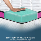 Laura Hill Memory Foam Cool Gel Infused King Mattress - Top-Down View