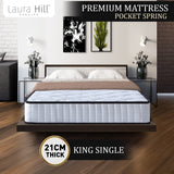 Laura Hill Pocket Spring Mattress - King Single - Front View